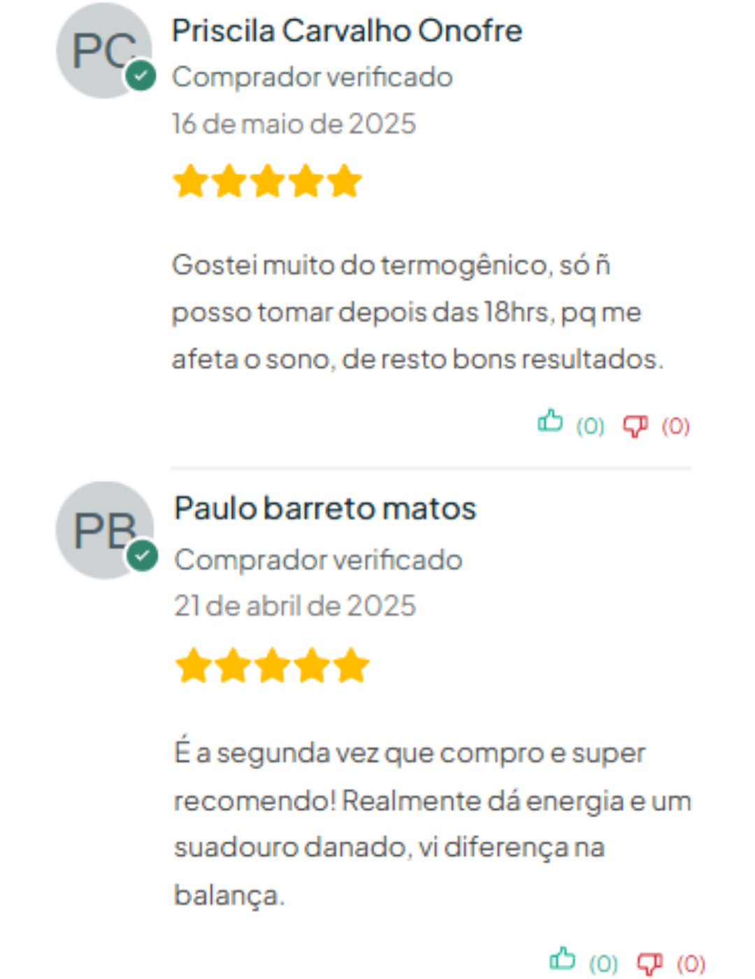 avaliacoes depoimentos termotauro abril maio