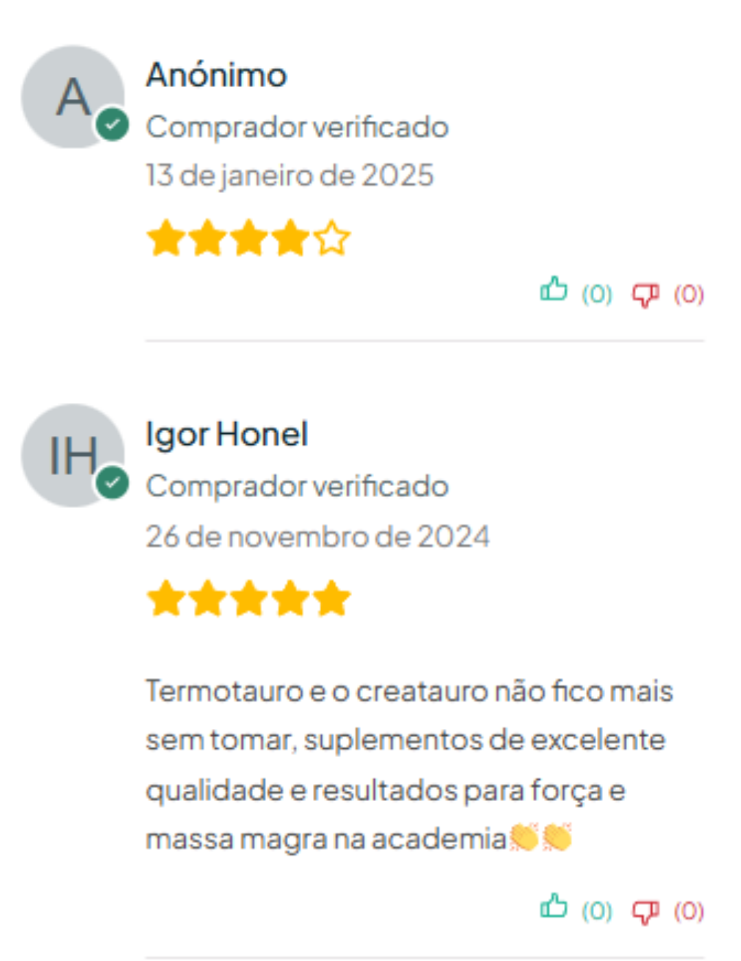 avaliacoes depoimentos termotauro janeiro novembro
